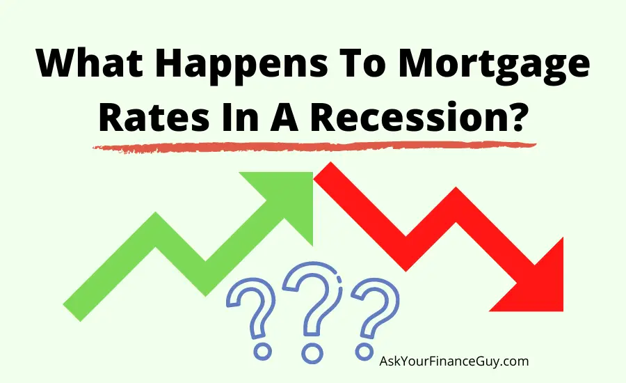 do mortgage rates go up or down in a recession?